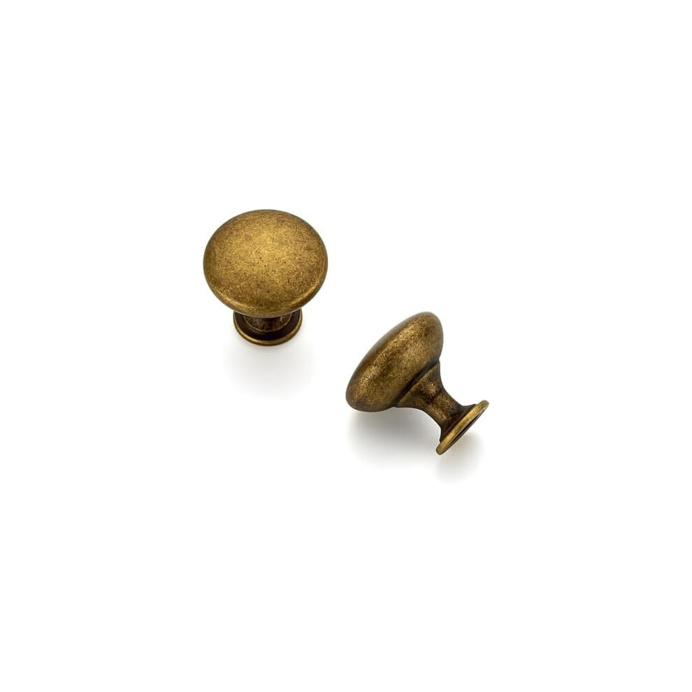 15 Pack Antique Brass Round Zinc Cabinet Knobs For Kitchen Bathroom Closet Dresser Cabinets 9314556362811