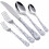 White Silverware Set 18/0 Stainless Steel 20-Piece 1