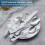White Silverware Set 18/0 Stainless Steel 20-Piece 3