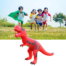 Large Electric Dinosaur Toy T-Rex Figure Vinyl for Kids Red Entertainment