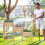 Cama elevada de madeira de 3 camadas com furos de drenagem Cama elevada de jardim natural 2