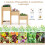 Cama elevada de madeira de 3 camadas com furos de drenagem Cama elevada de jardim natural 4