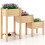 Cama elevada de madeira de 3 camadas com furos de drenagem Cama elevada de jardim natural 3
