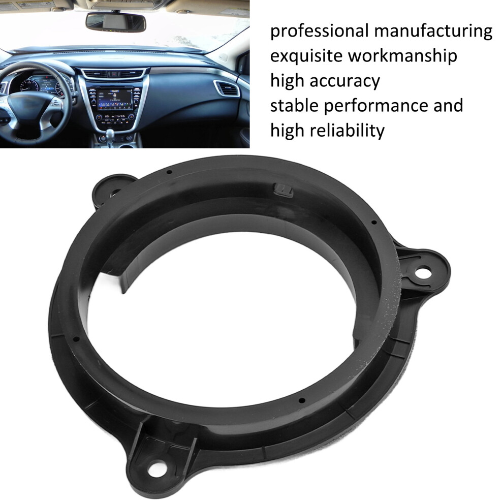 6.5In Speaker Adapter Ring Set With Harness Black 7293282030596
