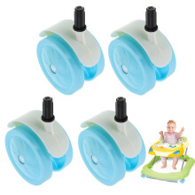 Stroller Wheels with Quiet Swivel Casters for Smooth Steering and Durable PP Baby Stroller Use
