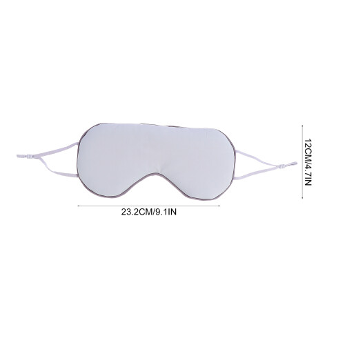2Pcs White Comfortable Silk Sleeping Eye Mask Adjustable Soft Eyepatch 1