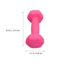 2Pcs Pink Easy-Grip Dumbbells for Women Strength and Fitness Training