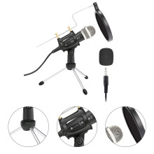 2Sets Portable USB Microphone Stand Set for Online Class and Recording