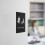 4Pcs Acrylic Office Signs for Doors Black with Strong Adhesive 4