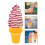 2Pcs Simulation Pink Ice Cream Cone Props Durable PVC Display Models 11