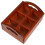 5Pièces Boîte De Rangement En Bois 6 Compartiments Marron 1