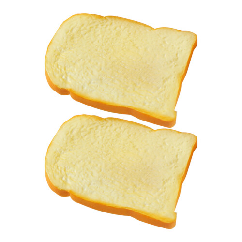 4St PU Broodversiering Geel Levensgetrouw Nep Toast Model 1