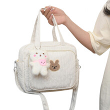 Diaper Bag Tote with Large Capacity and MultiPocket Baby Diaper Organizer for Travel Nursery White