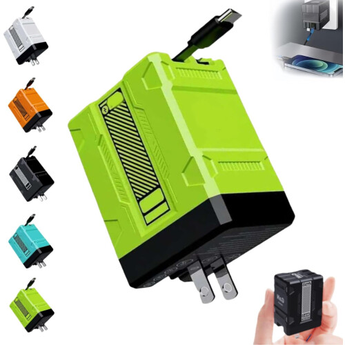 Ανασυρόμενος γρήγορος φορτιστής 120W 2 σε 1