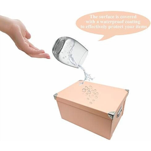 Collapsible Keepsake Box with Metal Corners & Lid 2