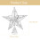 1Pack Christmas Tree Topper Luminous Star Silver Iron for Decorative Lighting 2