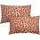Μαξιλαροθήκες οσφυϊκής χώρας Burnt Orange Cheetah 12x20", Σετ 2 τεμαχίων, Ορθογώνιες θήκες 1