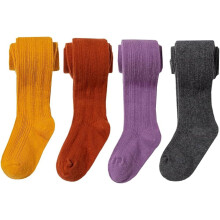 3/4/5 Pack Toddler Baby Girls Tights Cable Knit Leggings Stockings Little Girl Cotton Pantyhose