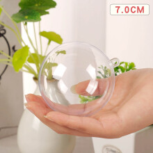10pcs 7cm Clear Fillable Acrylic Ornaments for Christmas, Wedding, Party & Home Decor – Compatible with DIY Crafts