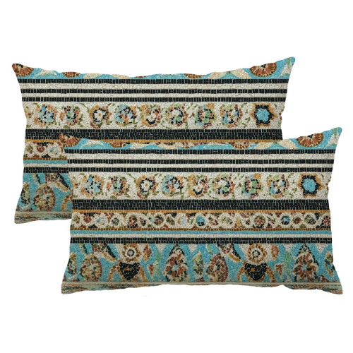 Σετ 12x20 από 2 διακοσμητικά μαξιλαροθήκες Boho για καναπέ, μποέμικη θήκη εξωτερικού