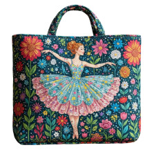Sac fourre-tout en toile imprimé à la main yocbz14N, sac bandoulière fait main, sac de courses matelassé pour la Saint-Valentin, 33 x 31 cm (13 x