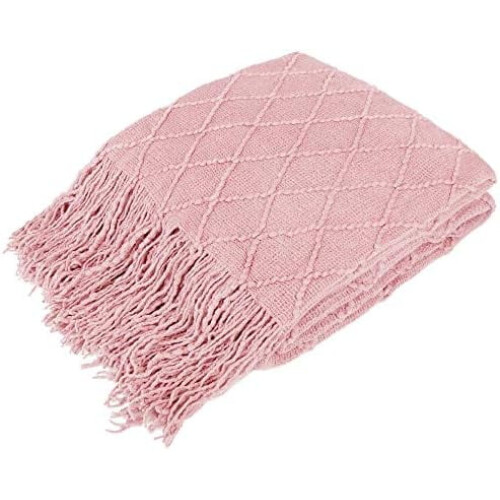 Light Grey Herringbone Throw Blanket 50 x 60 in