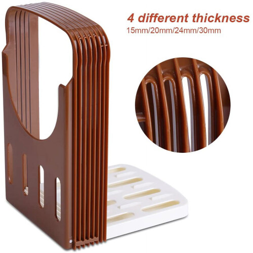 Bread Cutter, Bread Slicer, Bread/Toast Slicer/Cutter Kitchen Sandwich Slicing Guide Foldable Tools with 4 Thickness, 15mm/20mm/24mm/30mm 2