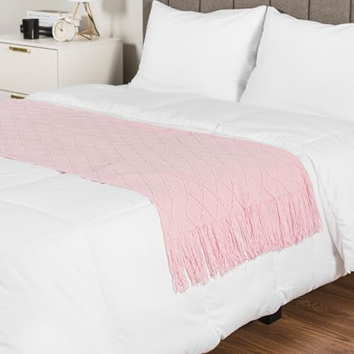Light Grey Herringbone Throw Blanket 50 x 60 in 2