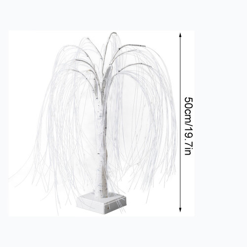 Φωτιζόμενη Ιτιά 19,7" με 60 ζεστά λευκά LED – Διακόσμηση εσωτερικού/εξωτερικού χώρου 2