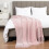 Light Grey Herringbone Throw Blanket 50 x 60 in 2
