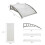 40"30" Polycarbonate Window Door Awning Canopy - White & Gray 7