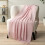 Light Grey Herringbone Throw Blanket 50 x 60 in 5