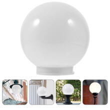 Street Lamp Globes 2Pcs White Round Acrylic for Outdoor Use 11.8In