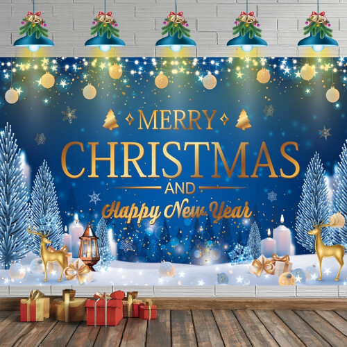 Painel de Natal Vermelho para Ambientes Internos 72,8 x 43,3 polegadas