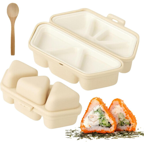 6-in-1 Onigiri Rice Ball Maker - Ultimate Multi-Functional Triangle Sushi Mold with Storage