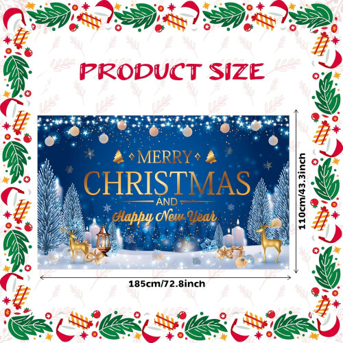 Painel de Natal Vermelho para Ambientes Internos 72,8 x 43,3 polegadas 1