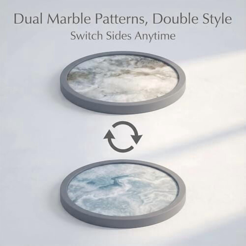 Absorbent Drink Coasters with Metal Holder (6 Pack) 1