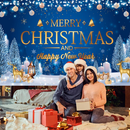 Painel de Natal Vermelho para Ambientes Internos 72,8 x 43,3 polegadas 2