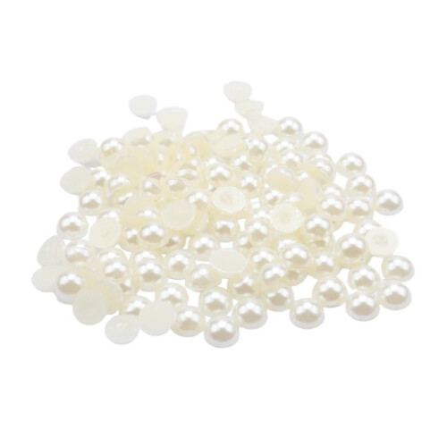2 x 100er-Packung Halbperlen, flache Cabochons, 8 mm, 2 Stück 1