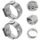 50 Pcs Pex Crimping Tool A Fittings Clamp Clamps Silver 1