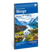 Car and tourist map Norway Norge Other Book