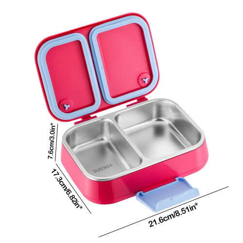 Bento Lunch Box - Ανοξείδωτο Δοχείο Γεύματος Δύο Θέσεων, Κατάλληλο για Φούρνο 1