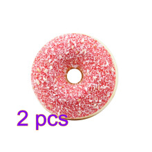 Rood Kunstmatige Donut Cake Model Lifelike Dessert Speelgoed