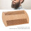 Wooden Double-Sided Beard Comb Beech 10x6cm Grooming Styling Tool 3