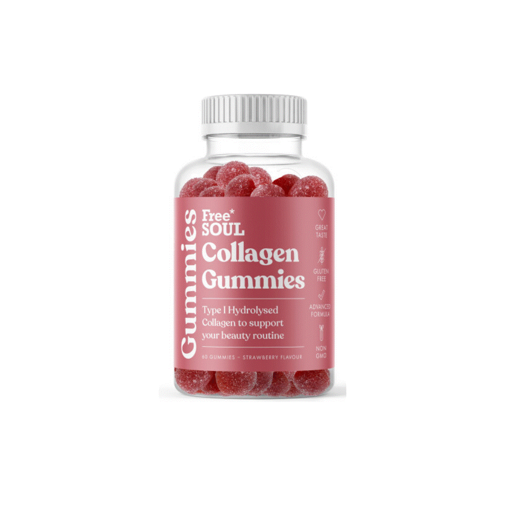 Free Soul Collagen Gummies By | High Strength Marine Collagen Supplement | Advanced Superior Type 1 Hydrolysed Collagen Peptides | Triple Description