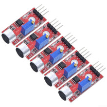 Ky 037 Sound Sensor Module Set of Five with Adjustable Sensitivity for Microphone and Audio Projects