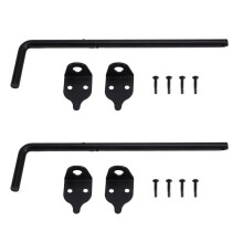 12" Cane Bolt Heavy Duty Drop Rod Gate Stopper Gate Ground for Wooden Fences Metal Gates Doors 2pcs