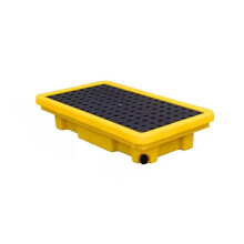 Modular Oil Spill Containment Tray With Drain 120x60x10 Cm Heavy Duty Spill Platform For Garage And Industrial
