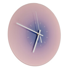12-Zoll-Glas-Wanduhr Blau-Verlauf 1000mAh