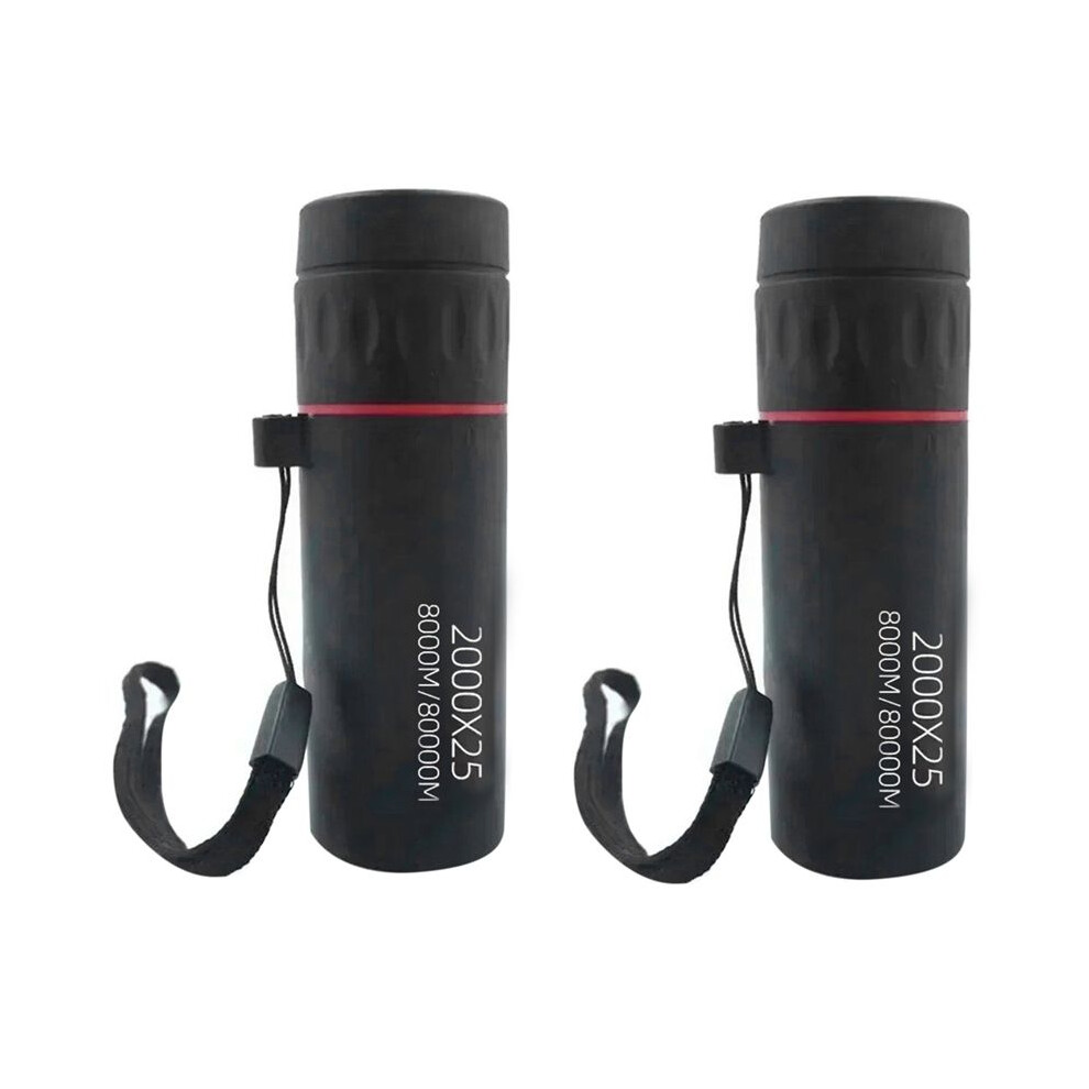 2000X25 Hd Monocular Telescope Portable Mobile Phone Telescope With Holder Camping Birdwatching Telescope 2Pcs 6032267933191